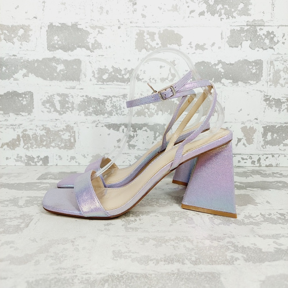 NEW BP. Parrker Platform Purple Metallic Party Heel Sandals W981
